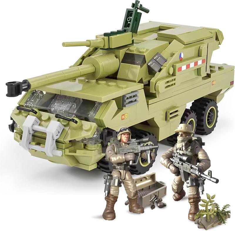 HI-REEKE Military Vehicles Building Block Set, XM808 Army Car Toy for Teen-458pcs