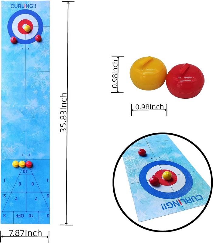 Mini Tabletop Shuffleboard for Kids,Indoor Table Top Curling Games,Family Board Games