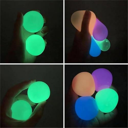 Glorbs - Glorbs Balls, Glorbs Sticky Balls, Sticky Glow Balls for Ceiling & Wall, Lumi Balls Glow in The Dark Glorbs Sticky Fidget Balls, Stocking Stuffer for Kids (12PC)