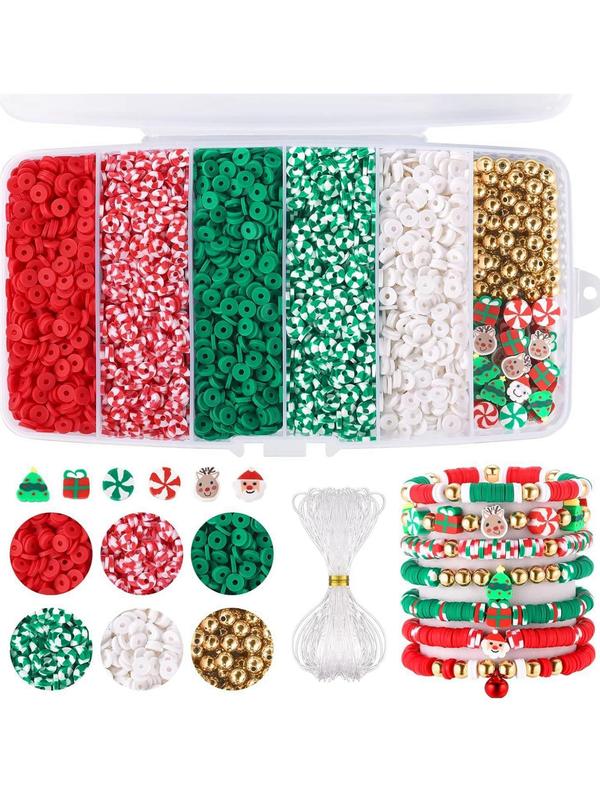 Christmas Themed Beaded Kit, DIY Jewelry Making Kit for Fall Outfits, Including Beads, Elastic Thread, Lobster Clasps, Jump Rings, Fall Freshness DIY Jewelry Making for Bracelet Necklace Earrings