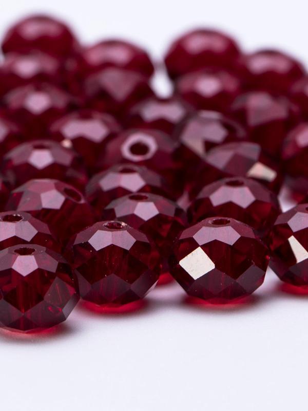 4 6 8mm Red Glass Beads, Faceted Crystal Glass Beads, Fashion Accessories for Handmade DIY Necklace Bracelet Earrings, DIY Jewelry Making Craft Supplies