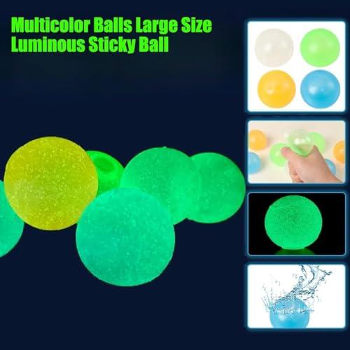 Glorbs - Glorbs Balls, Glorbs Sticky Balls, Sticky Glow Balls for Ceiling & Wall, Lumi Balls Glow in The Dark Glorbs Sticky Fidget Balls, Stocking Stuffer for Kids (12PC)