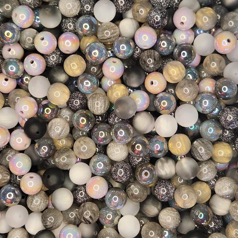 Assorted Bead Mix: Durable Beads for DIY Pens, Bracelets, Necklaces