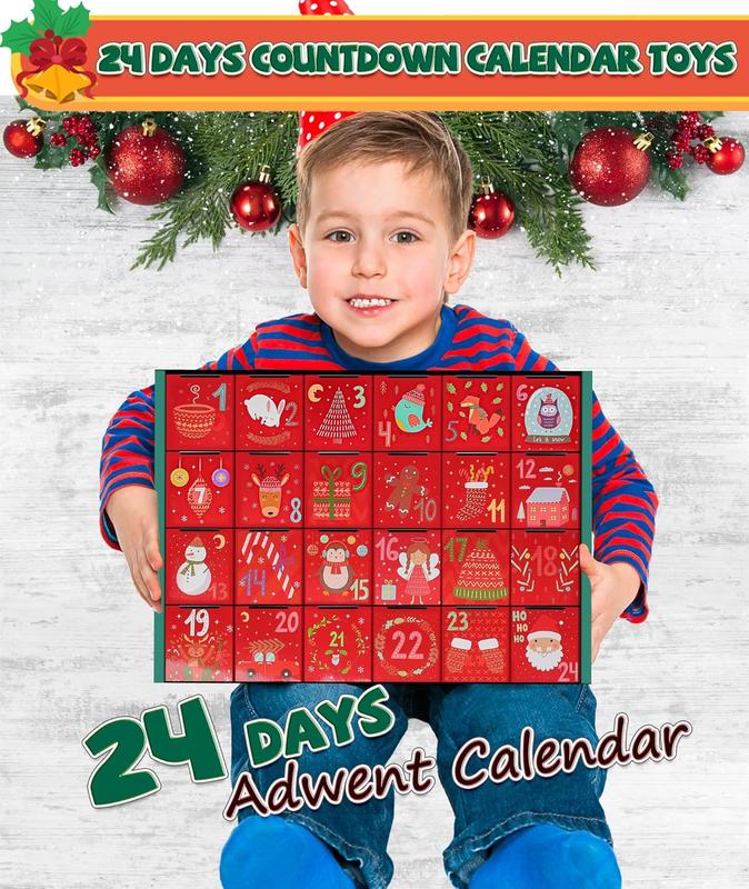 Christmas Advent Calendar 2024,  Building Blocks for  24 Days Countdown Christmas Building Blocks Toys Set Christmas Gift for Boys Girls Adults Xmas Building Bricks Stocking Stuffer Party Favors Home Decors