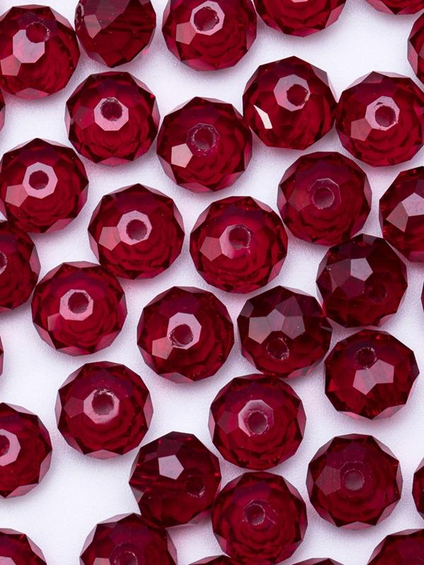 4 6 8mm Red Glass Beads, Faceted Crystal Glass Beads, Fashion Accessories for Handmade DIY Necklace Bracelet Earrings, DIY Jewelry Making Craft Supplies