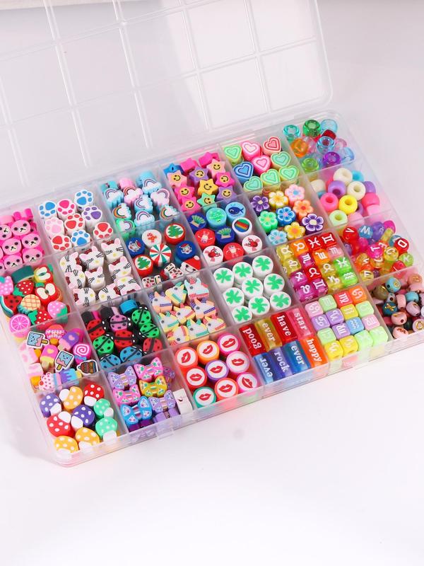 Cartoon Design Bead, Cute Bead for DIY Bracelet Necklace Making, DIY Jewelry Making Kit for Women & Girls