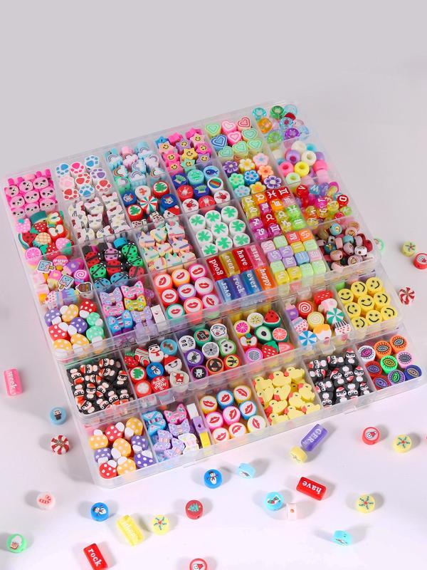 Cartoon Design Bead, Cute Bead for DIY Bracelet Necklace Making, DIY Jewelry Making Kit for Women & Girls