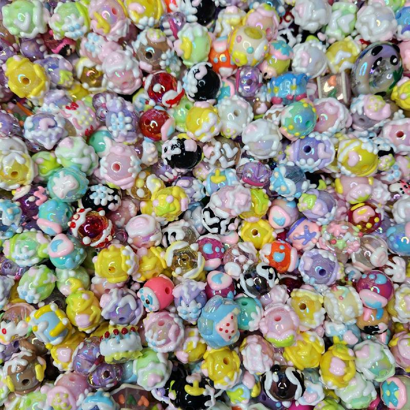 Assorted Bead Mix: Durable Beads for DIY Pens, Bracelets, Necklaces