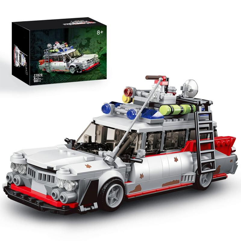 HI-REEKE Buster ECTO-1 Building Kit for Adult, Ghost Speed Champion Car Creator Building Blocks Toy Set Creator-605PCS building  blocks