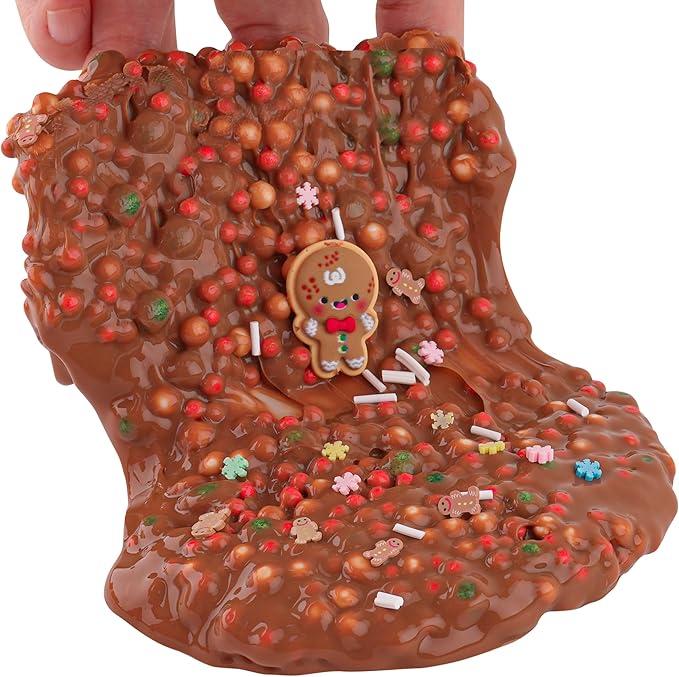 Christmas Stocking Stuffers for Kids, Gingerbread Man Brown Foam Slime, Good Stretchy & Non-Sticky Crunchy Slime, Girls Gifts & Boys Gifts Birthday Easter Hallowmas Christmas Slime Sensory Toys