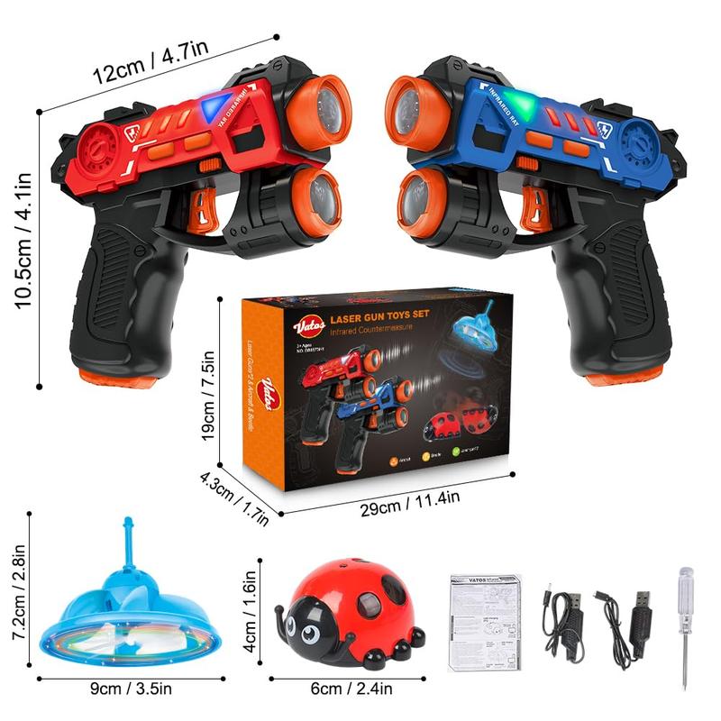 Laser Tag  Set, VATOS 4 in 1 Mini lasertag  Toy for Kids Adults with Flying & Beetle, Blaster Toy  Group Activity Game Easter Gift for Boys Girls Age 3+ newnerfblasters 2024