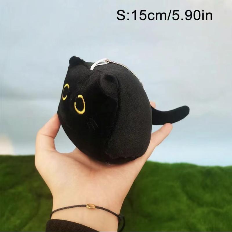 Black Cat Plush Toy, Gift for Her, Soft, Decorative Pillow, Fun, Boys and Girls, Halloween, Children's Companion Comfort Toy, Room Decoration