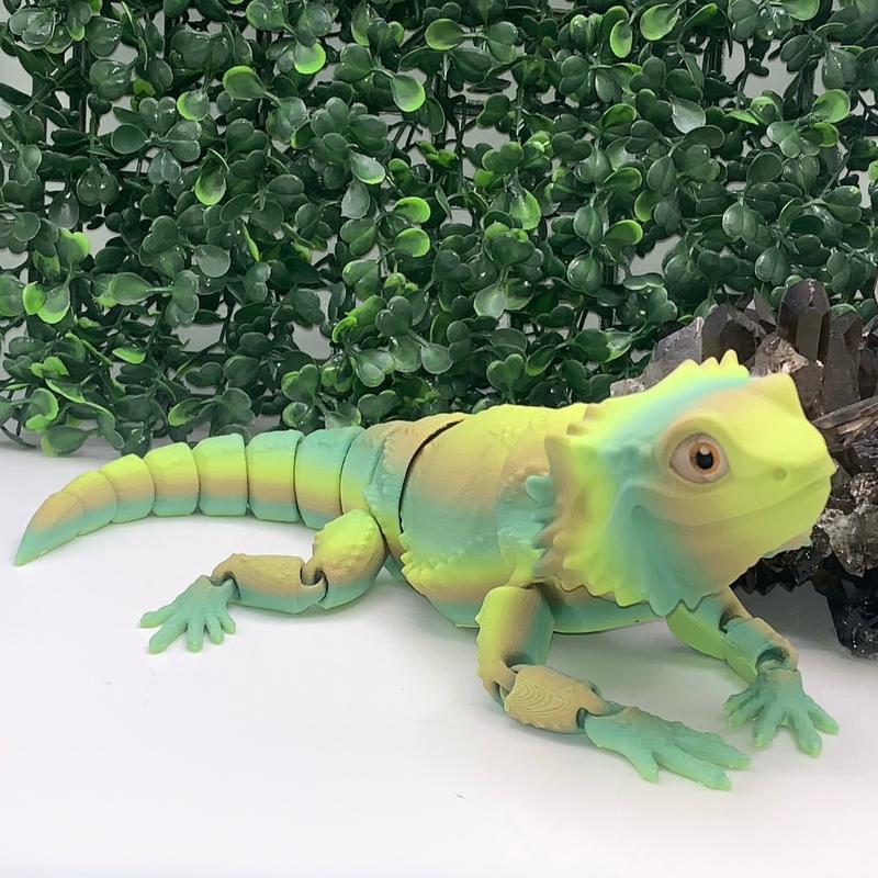 3D Printed Bearded Dragon- Articulating Dragon Lizard