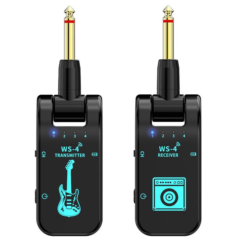 Wireless Guitar Transmitter Receiver Set, 2.4GHz Wireless Guitar System, Guitar Transmitter Receiver Set, Audio Transmitter Receiver for Guitar, Stocking Fillers Gift