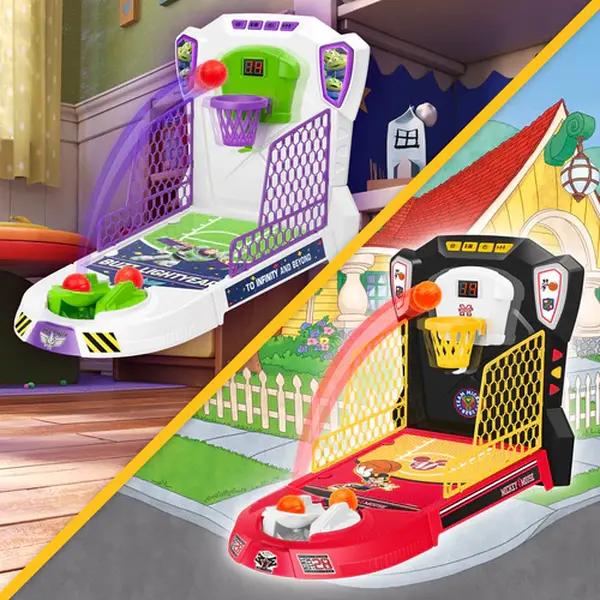 Mickey Mouse or Buzz Lightyear Disney Licensed Electronic Tabletop Basketball Soccer or Bowling Playset