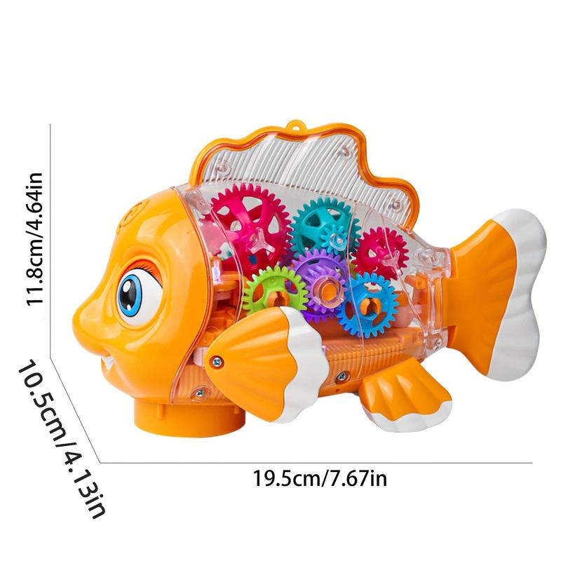 Electric Clown Fish Shaking Fish Toy (1 Box), Walking Fish with Light Music Toy, Funny Sensory Toy