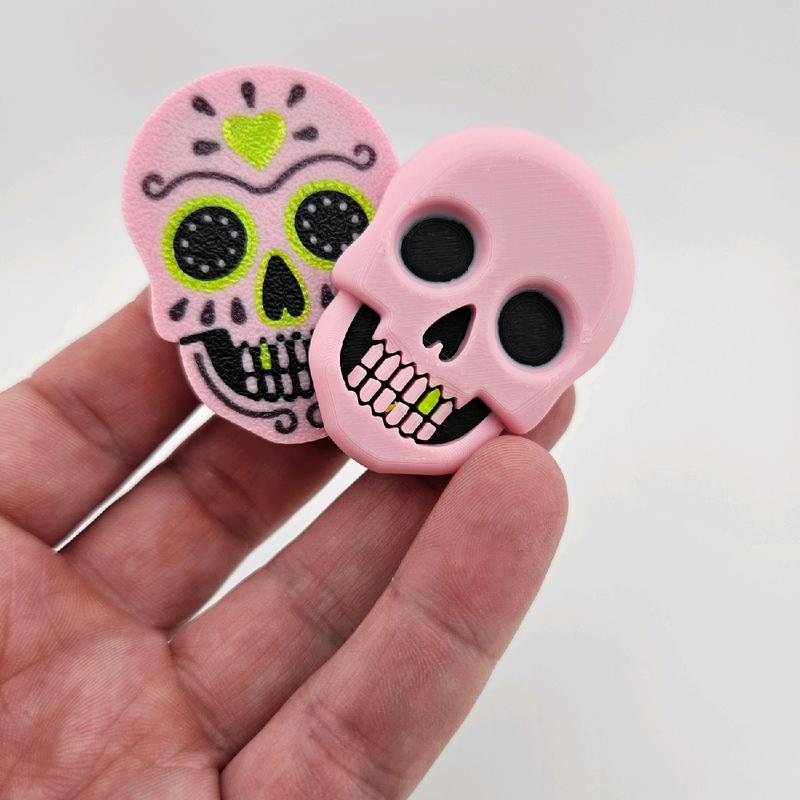 3D Printed Sugar Skull Magnetic Swinger