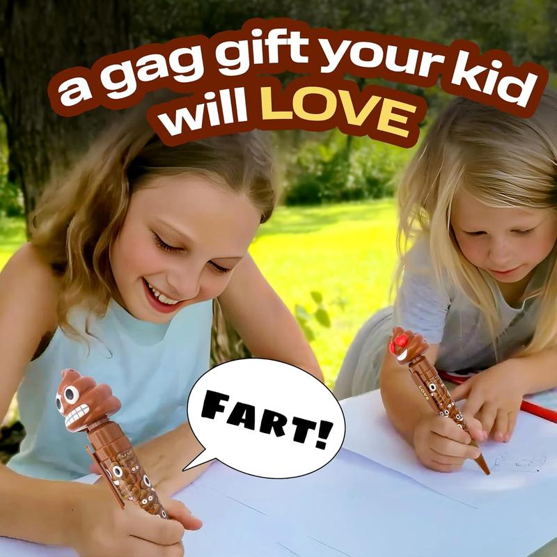 Farting Poop Pen - 7 Funny Sounds, Funny Gifts, Halloween Toys for Kids, Halloween Games, Farting Pen Gag Gifts Funny for Kids, Poop Gifts for Kids Funny, Poop Pen that Farts for Trick or Treating