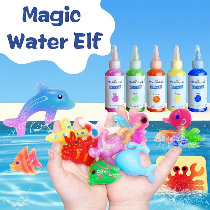 Aqua Fairy Water Gel Kit Magic WaterElf Toy 20 Colors Magic Gel Aqua Art10 Molds Squishy Maker Party FavorBirthday DIY STEM Christmas Gifts