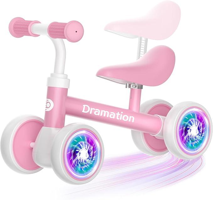 Colorful Lighting Balance Car, Adjustable Pedalless Seat Balance Car, 4 Lighting Silent Wheels, Ride-On Toy Gift for Kids for Christmas Adjustable Toddler