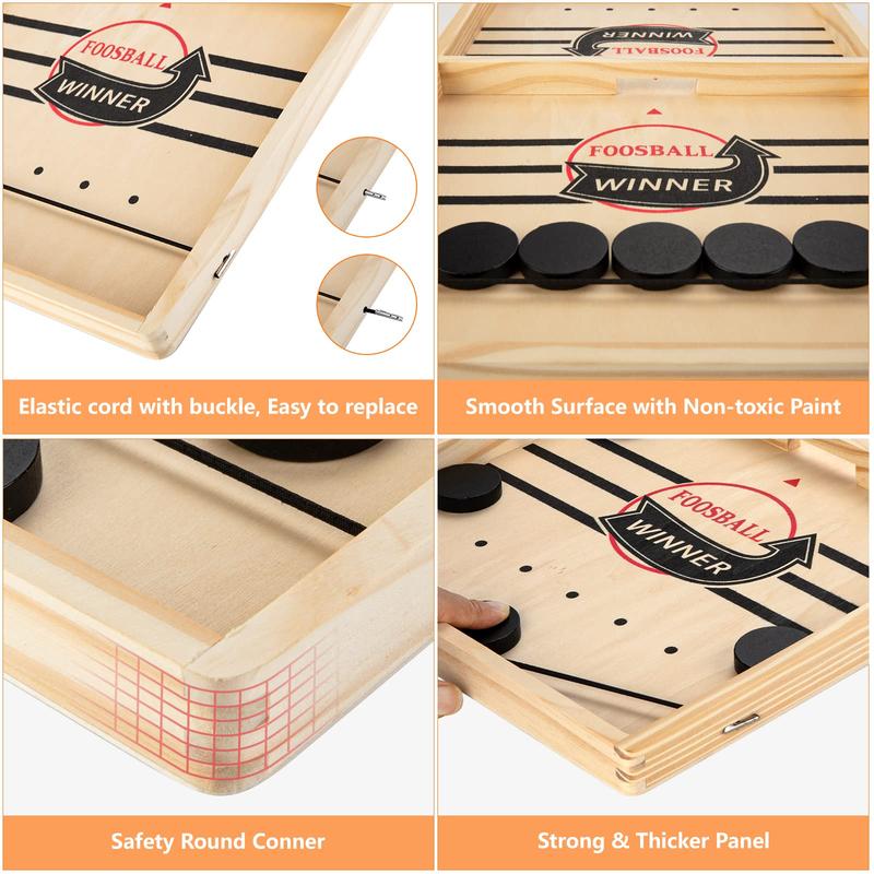 Wooden Hockey Game for Hand-eye Coordination, Interactive Desktop Hockey Game Toy, Creative Indoor Game Supplies for Family Party, Perfect for Autumn, Winter, Christmas Gift for The Family