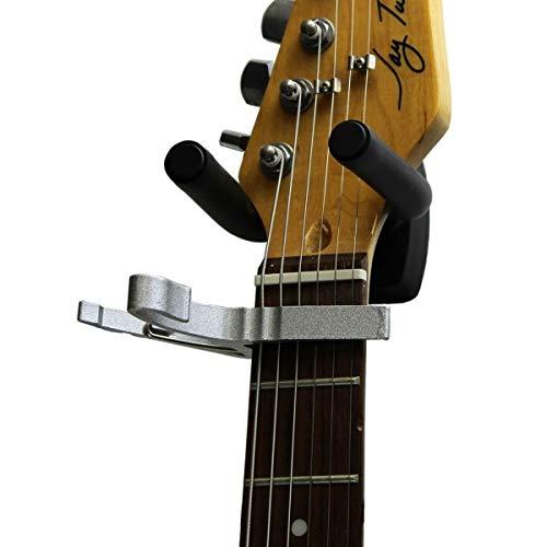 Capo- Lightweight Key Clamp Trigger Capo Tune Quick Release Change Trigger for Acoustic Electric 6-String Guitars, Ukulele, Banjo, Mandolin, Bass - Sliver