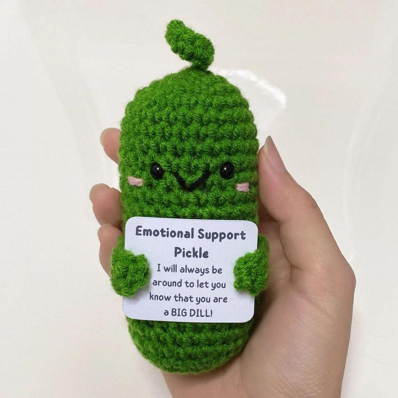 Handmade Emotional Support childrenPickled Cucumber Gift Cute Knitting Doll Crochet CucumberChristmas Pickle Knitting Doll Ornament,Handmade Emotional Support Pickled Cucumber Gift,Christmas Pickle Knitting Doll OrnamentCute Knitting Doll Crochet Cucumber