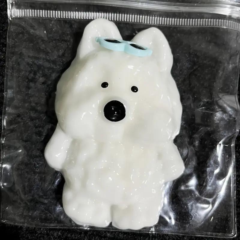 2025 Cute Puppy Sticky West Highland white Terrier  taba Squishy Soft& Sticky Squezze toys Stress Relief Toy