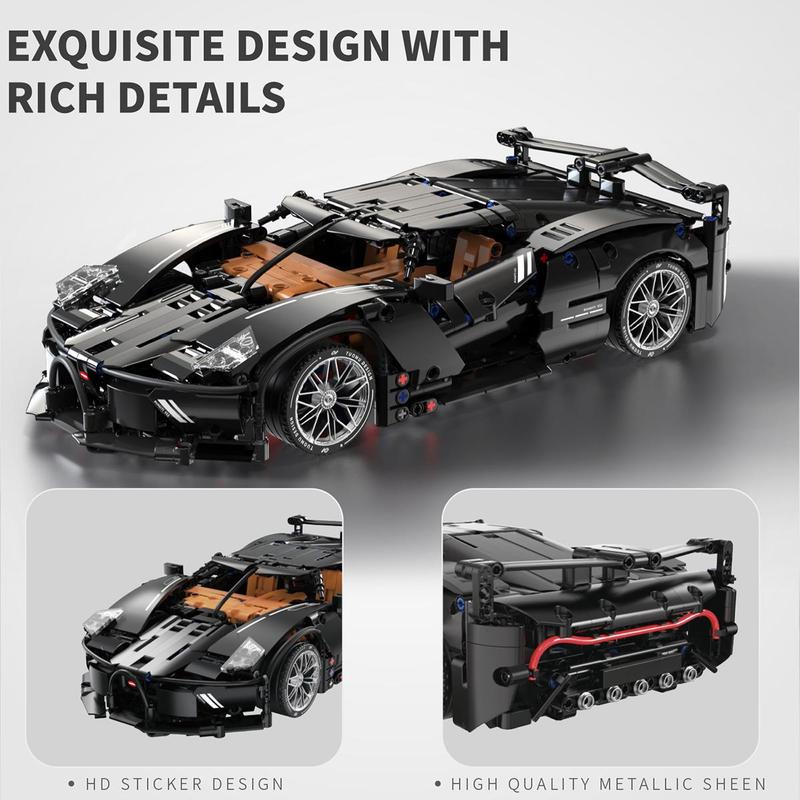 Car Model Building Blocks Toy, 911pcs Racing Car Model Building Blocks Kit, Creative Blocks Building Toy for Adults, Stocking Fillers Gift, Christmas Gift