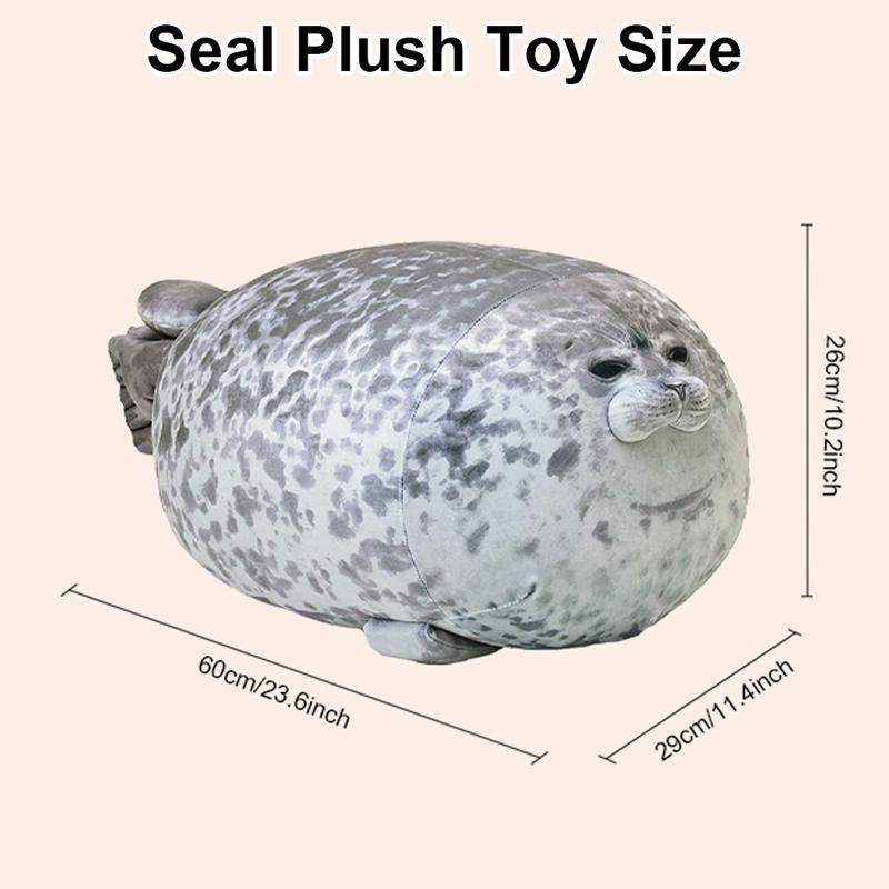 Chubby Seal Plush Toy,Stuffed Cotton Animal Animal Throw Pillow,weird stuffed animals,Soft Comfy Plush Cushion, Lovely Pillow,Home Decorations