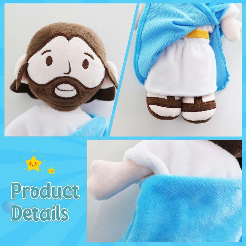 Yelakey Jesus Plush Toy - 11.8 Inch, Soft and Cuddly Stuffed Toy for Kids and Adults, Lovely Plush Gift,Religious Thanksgiving Christmas Christian Baptism Gifts