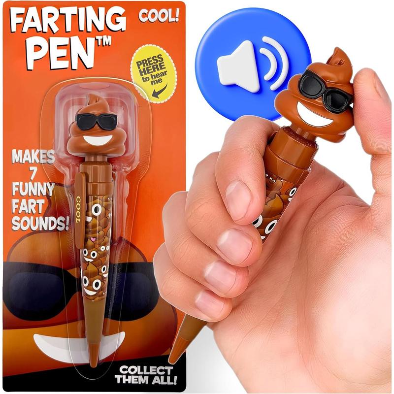 Farting Poop Pen - 7 Funny Sounds, Funny Gifts, Halloween Toys for Kids, Halloween Games, Farting Pen Gag Gifts Funny for Kids, Poop Gifts for Kids Funny, Poop Pen that Farts for Trick or Treating