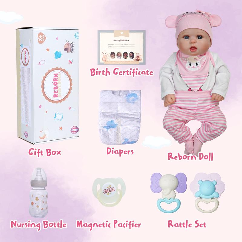 BABESIDE Reborn Baby Dolls - Bailyn, 20 inch Handmade Realistic Baby Doll Soft Body Life Like Baby Dolls, Realistic Newborn Baby Dolls for Girls Boys Kids Age 3+