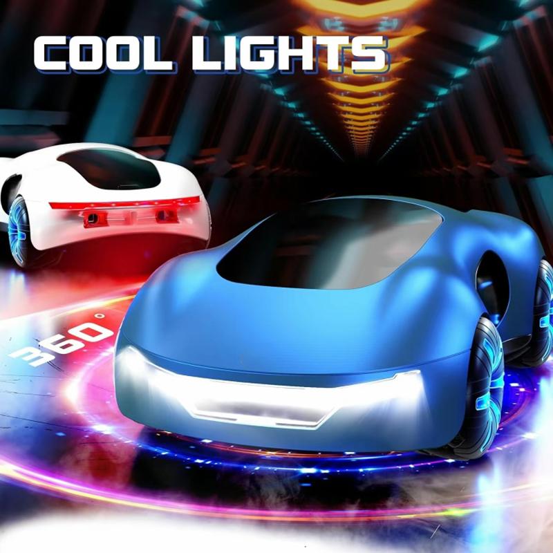 Remote Control Car, 2.4GHz Futuristic Gesture Sensing RC with Cool Lighting and Spray, 360° Rotating Side Drift RC Cars for Boys Age 6-12 4-7 8-12 Birthday Gifts Toy Cars