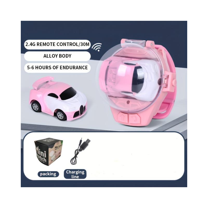 New Toy Mini Remote-Control Automobile Watch Toy 2.4 GHz Cute Wrist Racing Watch, USB Charging Cartoon Remote-Control Automobile, Interactive Game Toy, Boy and Girl's Birthday Gift Halloween Christmas Gift electric rc rc car Hot Bee lipo battery