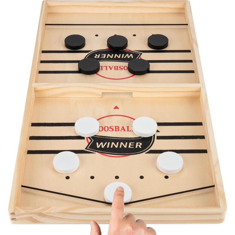 Wooden Hockey Game for Hand-eye Coordination, Interactive Desktop Hockey Game Toy, Creative Indoor Game Supplies for Family Party, Perfect for Autumn, Winter, Christmas Gift for The Family