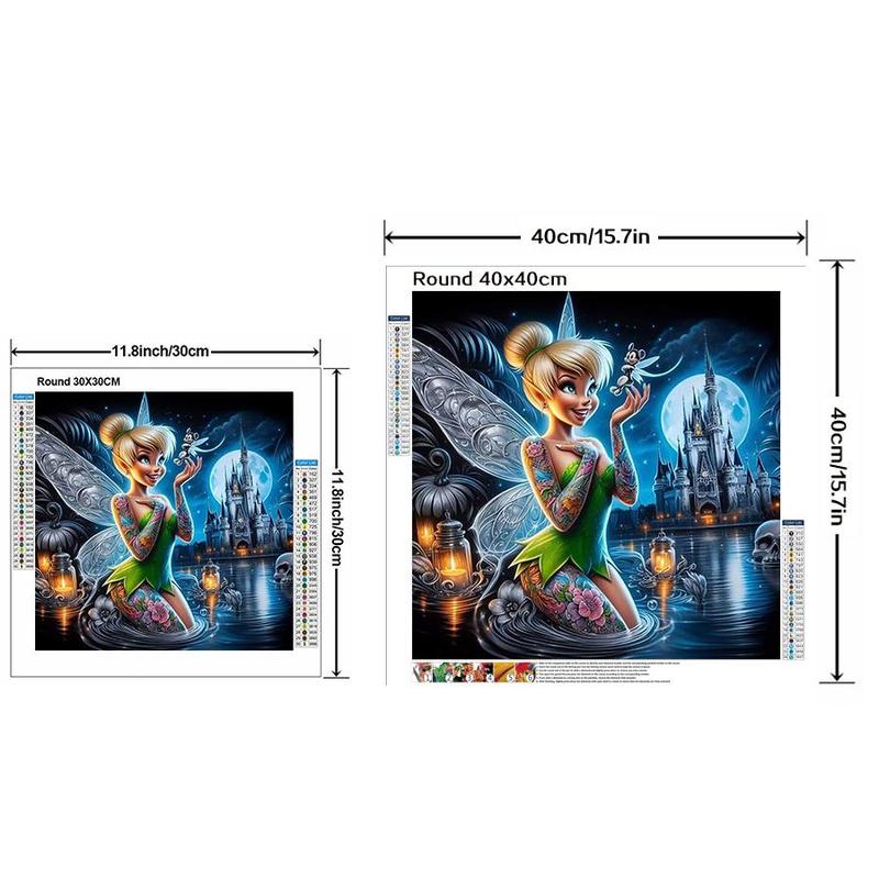 Cartoon Genie Pattern DIY Diamond Arts Colorful Painting Kit without Frame, DIY 5D Diamond Arts Colorful Painting Kit, Wall Art Decor for Home