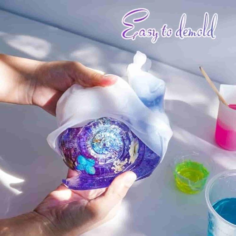 LET'S RESIN Snail Silicone Molds for Epoxy Resin, 3D Large Flower Pot Vase Resin Molds for Concrete Cement, Cute Epoxy Resin Mold for Resin Casting, DIY Craft, Home Decor