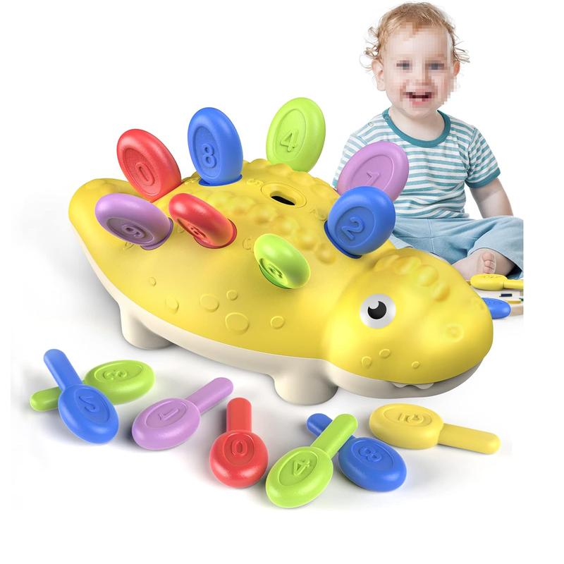 Montessori Dinosaur Toys, Dinosaur Counting Games Develop Fine Motor Skill, Learning Sorting Toys Gifts for Kids