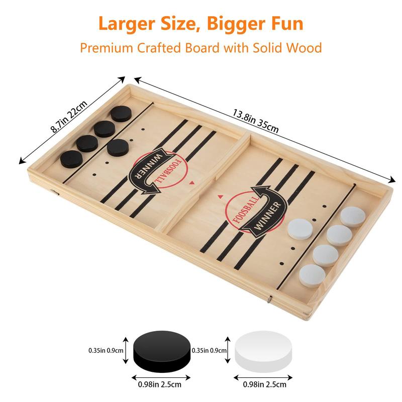 Wooden Hockey Game for Hand-eye Coordination, Interactive Desktop Hockey Game Toy, Creative Indoor Game Supplies for Family Party, Perfect for Autumn, Winter, Christmas Gift for The Family