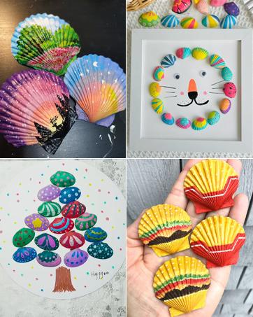 Christmas 2024 Gifts for Kids Nicmore Sea Shell Art & Crafts: Glow in The Darkness Painting Kits Crafts for Kid Gift for Boys Girls Art Supplies Activities Toy Gifts for Kids