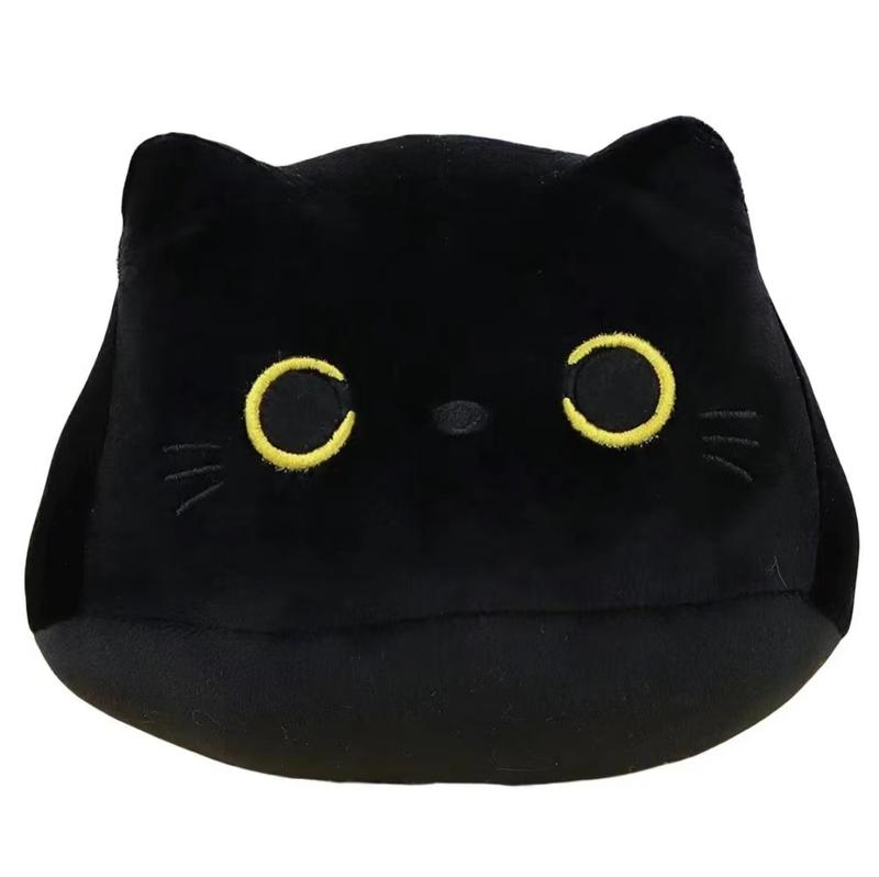 Black Cat Plush Toy, Gift for Her, Soft, Decorative Pillow, Fun, Boys and Girls, Halloween, Children's Companion Comfort Toy, Room Decoration