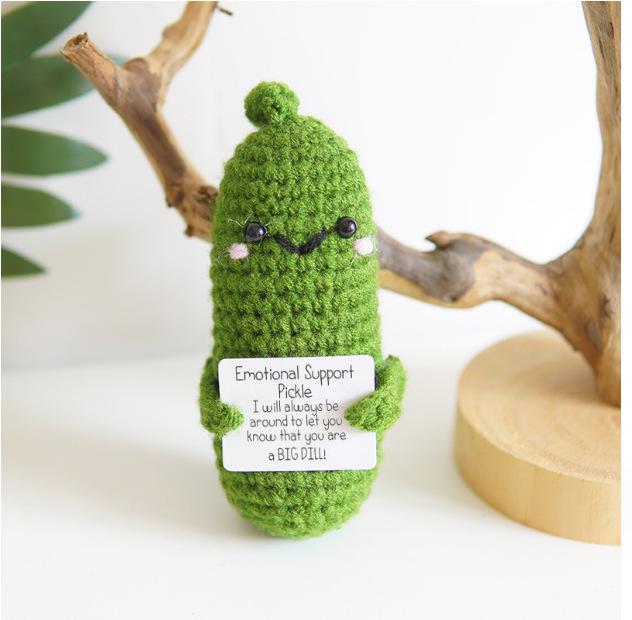 Handmade Emotional Support childrenPickled Cucumber Gift Cute Knitting Doll Crochet CucumberChristmas Pickle Knitting Doll Ornament,Handmade Emotional Support Pickled Cucumber Gift,Christmas Pickle Knitting Doll OrnamentCute Knitting Doll Crochet Cucumber