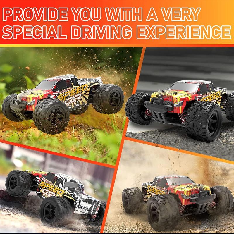 DEERC Cars 9310 High Speed Remote Control Car 30+MPH, 1:16 Scales 4WD Off Road RC Monster Truck,Fast 2.4GHz All Terrains Toy Trucks Gifts,2 Rechargeable Batteries for 40Min Play rc vehicle rc model