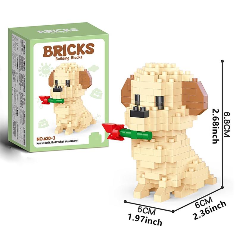 Cartoon Animal Design Building Blocks (1 Set), Animal World Building Blocks, Creative Animal Design Building Blocks, Room Decoration Ornaments