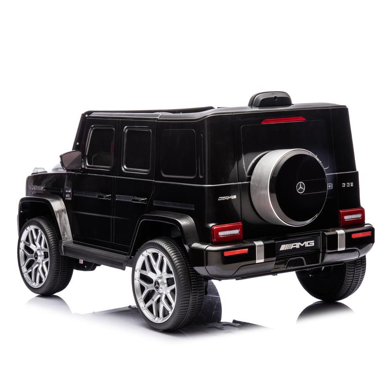 Mercedes Benz G63 Kids Ride On Car, 12V Electric Vehicle with Remote Control, Double Open Doors, Music, Bluetooth, Wheels Suspension, Black