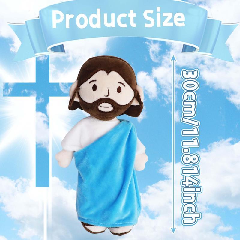 Yelakey Jesus Plush Toy - 11.8 Inch, Soft and Cuddly Stuffed Toy for Kids and Adults, Lovely Plush Gift,Religious Thanksgiving Christmas Christian Baptism Gifts