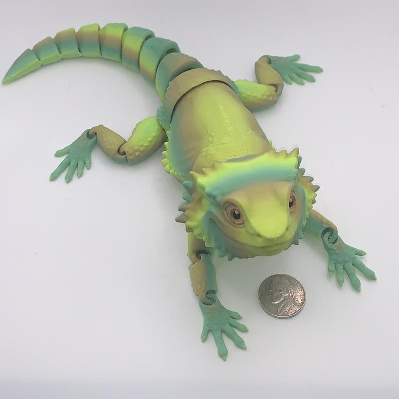 3D Printed Bearded Dragon- Articulating Dragon Lizard