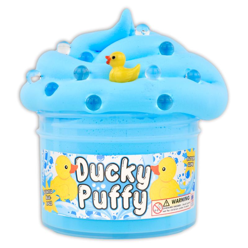 Dope Slimes - Ducky Puffy (8 fl oz) - Butter Textured Scented Slime - Made in The USA (Blue)