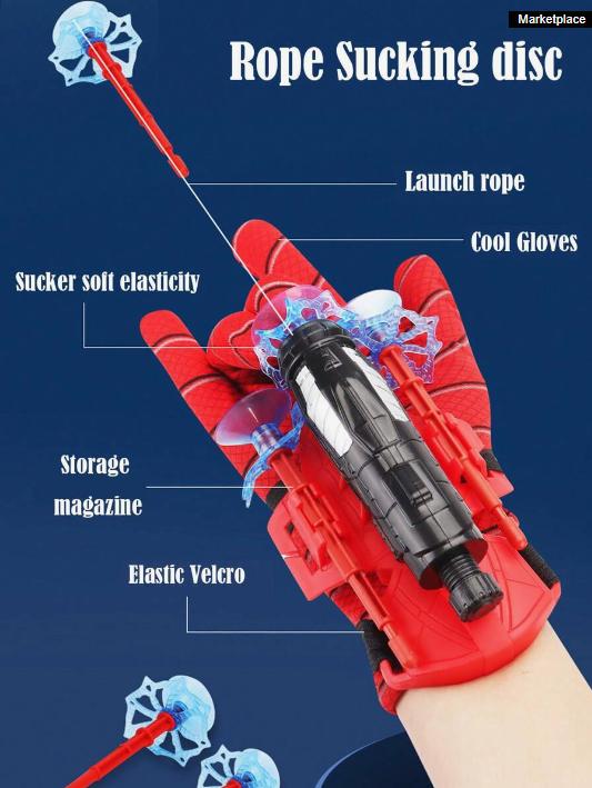 PREMIUM Random Spider Cosplay Launcher Glove Set Fun Toy- Wrist Launcher Included!